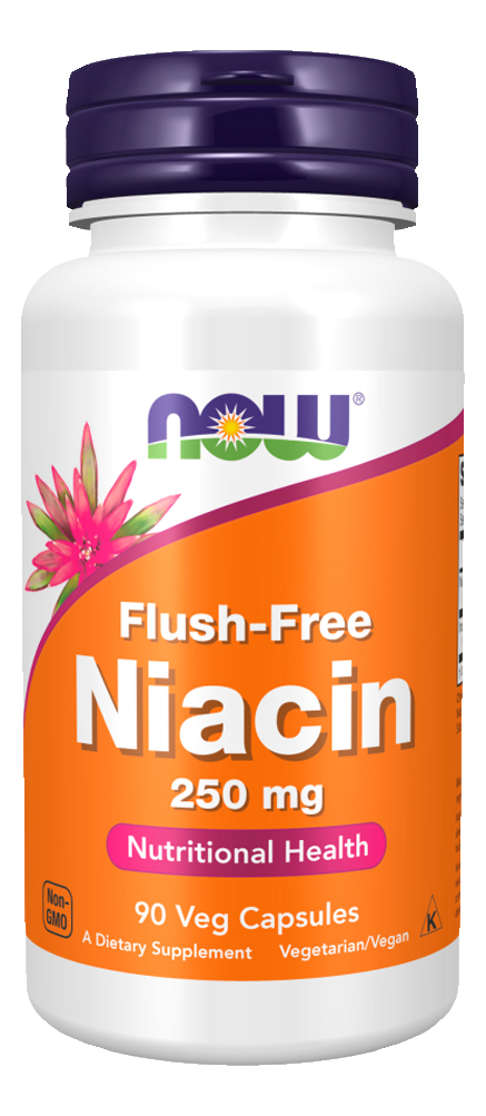 Niacina 250mg Now Foods Flush-free 90 Cápsula Importado