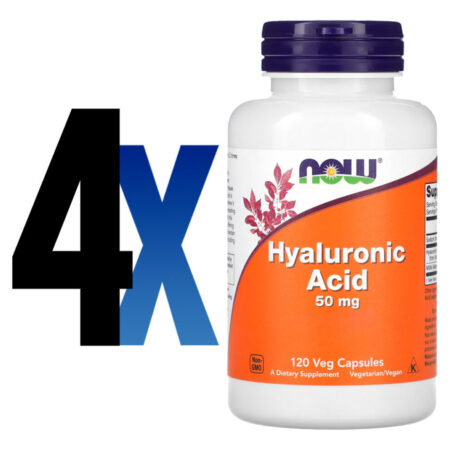 Ácido Hialurônico 50mg Msm Now Foods 120caps Importado 4un - Imagem 2