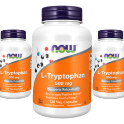 L-triptofano 500mg Now Foods L-tryptophan 120 Veg Caps 3un Sabor Sem Sabor