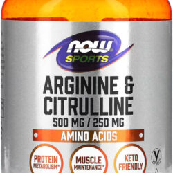 Arginina 500mg E Citrulina 250mg Nowfoods 120vegcaps Eua/usa