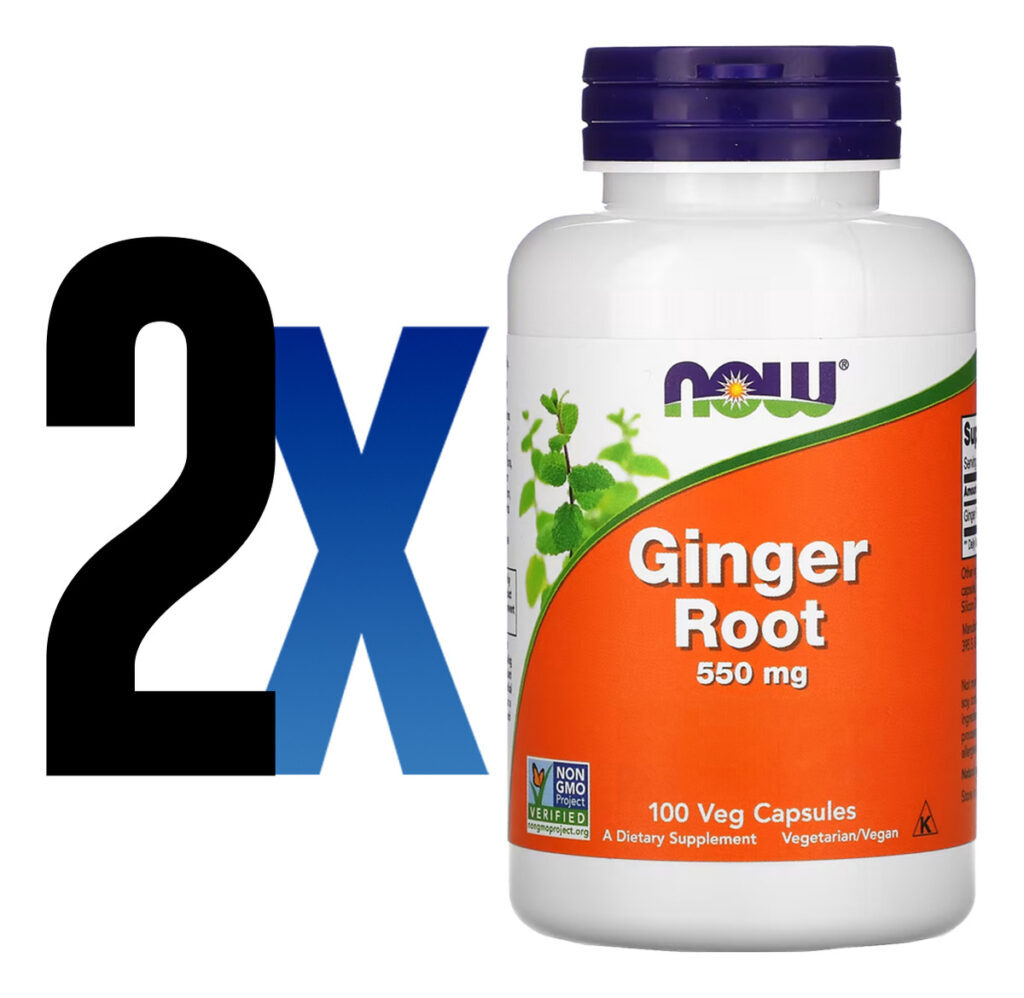 Raiz De Gengibre 550mg 100 Caps Importado 2un Now Foods - Imagem 2