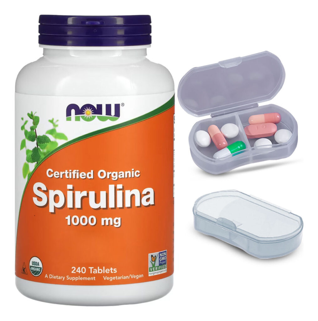 Spirulina 1000 Mg Now Foods 240 Tablets + Porta Cápsulas