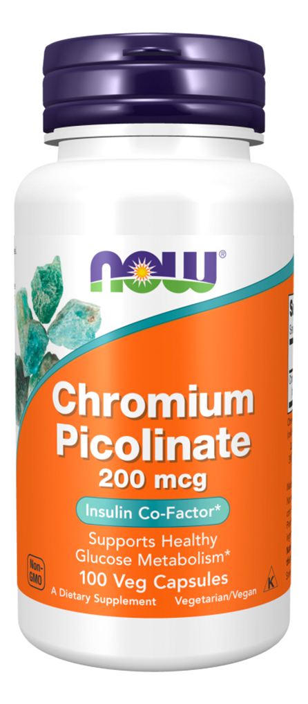 Picolinato Cromo 200mcg 100 Veg Cápsulas Importado