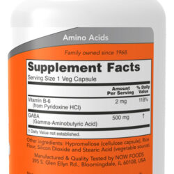 Ácido Gaba 500mg E Vitamina B6 200 Cáps Importado