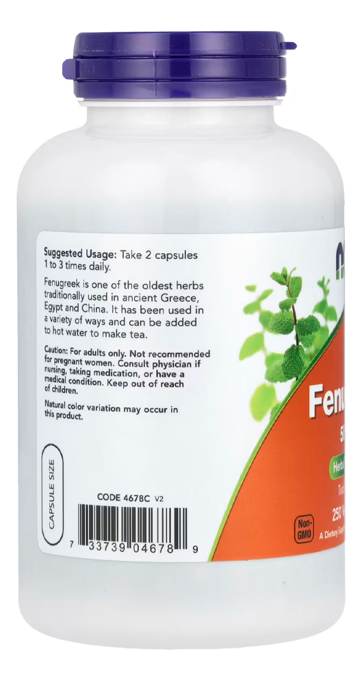 Feno-grego 500mg 250 Cáps Importado