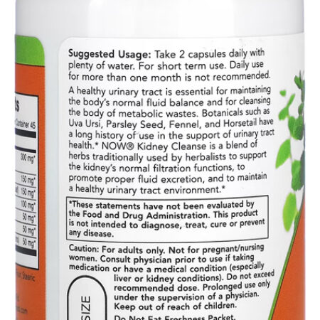 Kidney Cleanse Now Foods 90 Cápsulas Importado 5un - Imagem 4