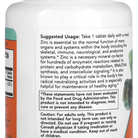 Gluconato De Zinco 50mg Now Foods 100tabs Importado Eua/usa - Imagem 2