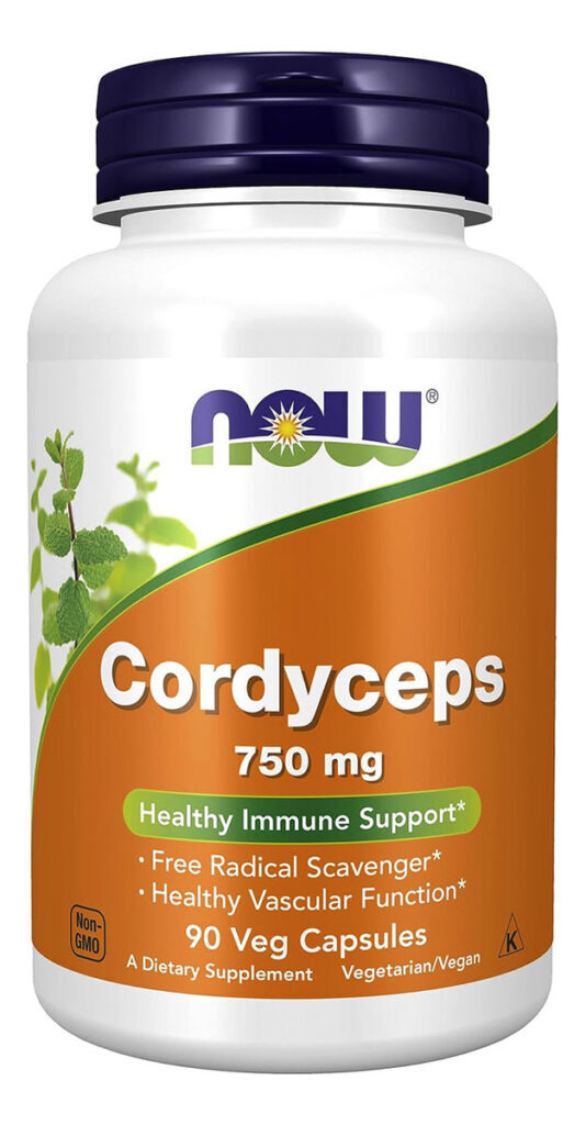 Cordyceps 750mg 90 Cápsulas Sem Sabor Now Foods