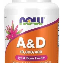 Vitamina A E D 10.000/400 X 100 Cápsulas Em Gel Now Foods