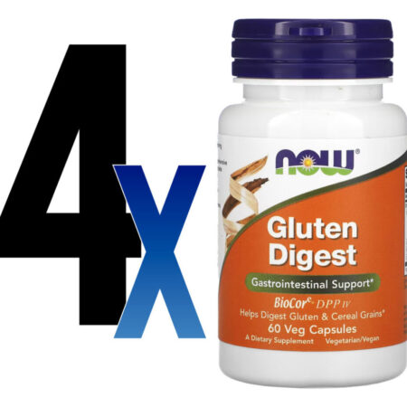 Gluten Digest Enzimas Digestivas Now Foods 60 Veg Caps 4un - Imagem 2