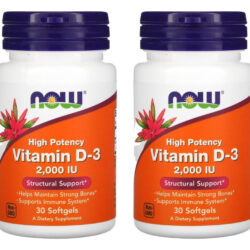 Vitamina D-3 2000iu Now Foods 30 Caps Softgels 2un
