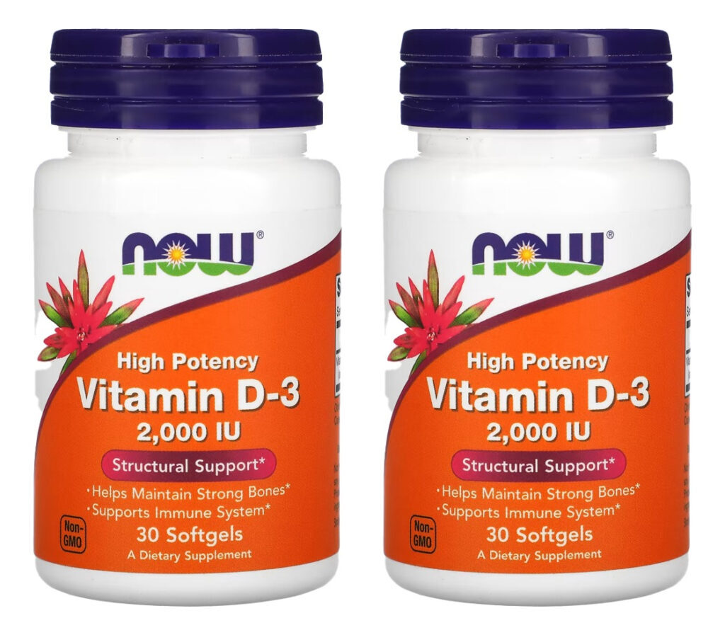 Vitamina D-3 2000iu Now Foods 30 Caps Softgels 2un