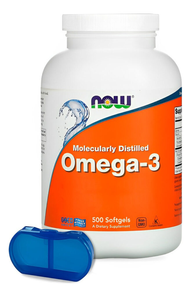 Now Foods Ômega3 Molecularmente Destilado 500soft +porta Cap
