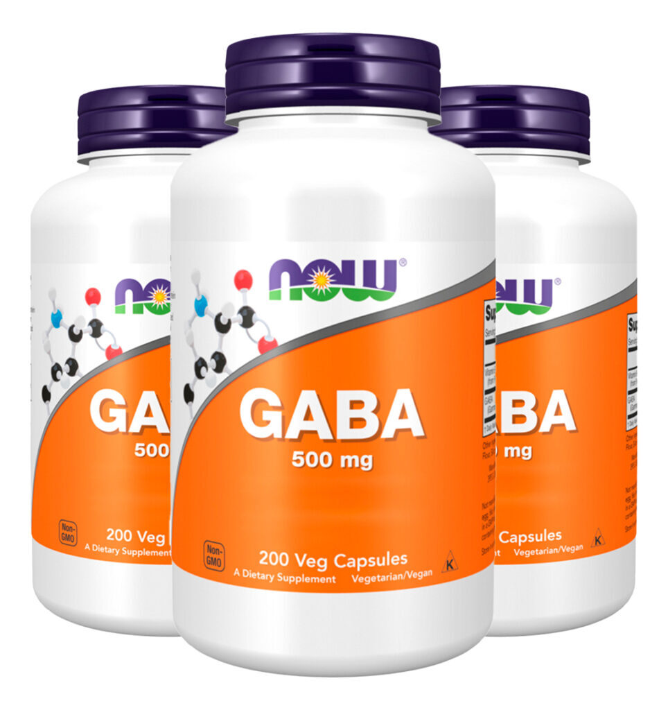 Now Foods Ácido Gaba 500mg E Vit B6 200cáps Importado 3un