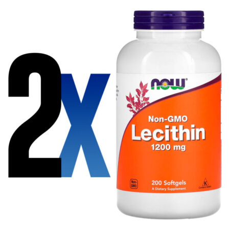 Lecitina 1200mg 200 Soft Importado 2un Now Foods - Imagem 2
