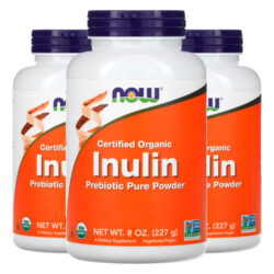 Inulina Pó Puro Prebiótico 227g Importado 3un Now Foods