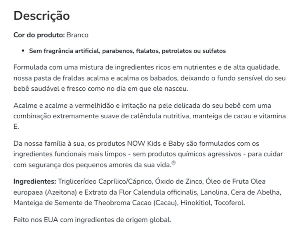 Pasta Manteiga Fraldas Bebê Now Foods 57g Importado 4un - Imagem 5