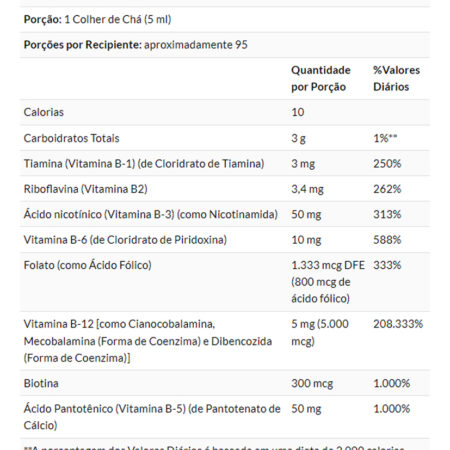 Ultra B-12 Vitamina Complexo B 473ml Importado 5un Now Foods - Imagem 5
