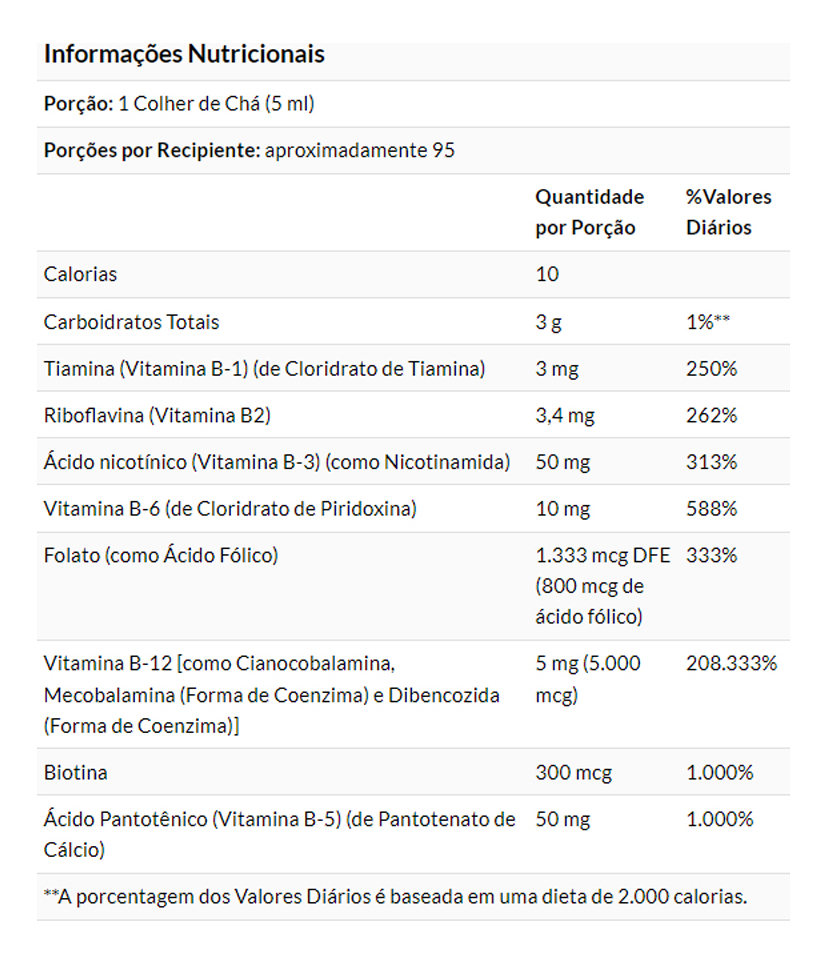 Ultra B-12 Vitamina Complexo B 473ml Importado 5un Now Foods - Imagem 5