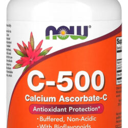 Vitamina C-500 Cálcio Ascorbato-c Now Foods 100 Veg Cap Sabor N/a
