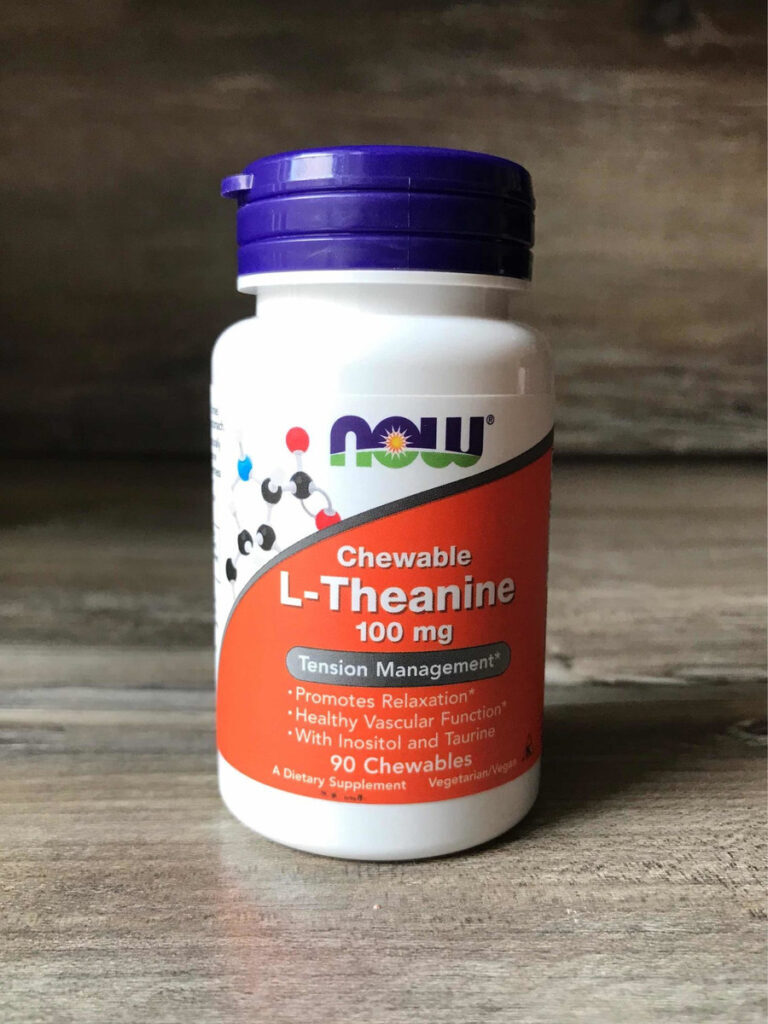 Teanina Now Foods 100mg 90 Mastigaveis C/ Inositol E Taurina Sabor Sem Sabor - Imagem 2