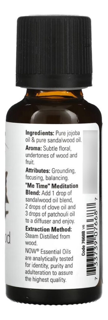 Óleo Essencial Now Sândalo Sandalwood Sândalo 30ml - Imagem 2