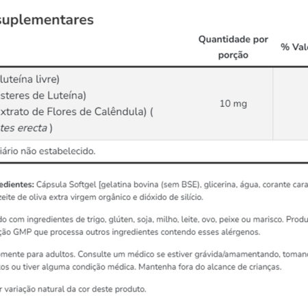Luteina 10mg Now Foods Sem Esteres 120 Softg Importado - Imagem 4