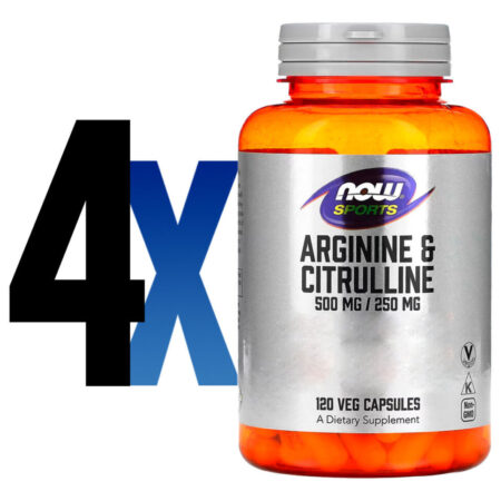 Arginina 500mg E Citrulina 120cáps Importado 4un Now Foods - Imagem 2