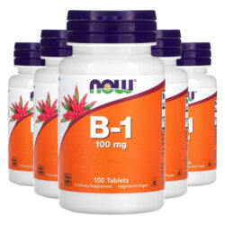Vitamina B-1 100mg 100 Veg Tablets Importado 5un Now Foods