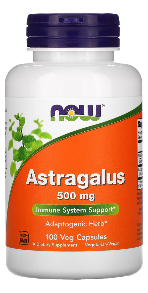 Astragalus 500mg Now Foods 100 Veg Cápsulas 2un Sabor Sem Sabor - Imagem 2