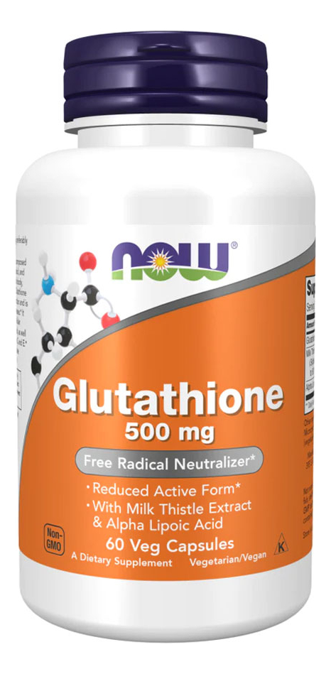 Suplemento Em Cápsulas Now Glutathione Glutationa 500 Mg Em Pote De 30g 60 Un