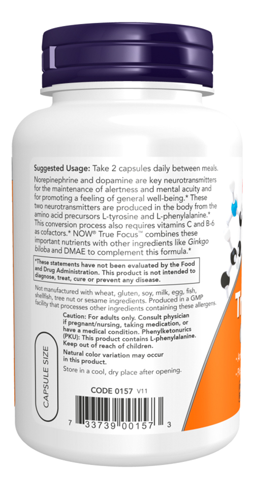 True Focus Now Foods 90 Caps + Porta Cápsulas - Imagem 3
