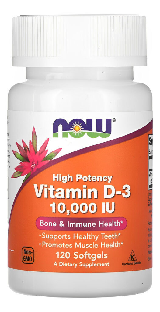 Vitamina D3 10000iu Alta Potencia Now 120 Softgels Now Foods Sabor N/a