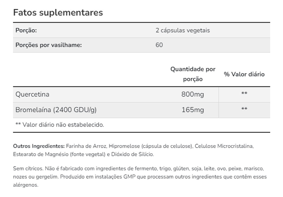 Quercetina + Bromelaína Now Foods 60cáps + Porta Cápsulas - Imagem 4