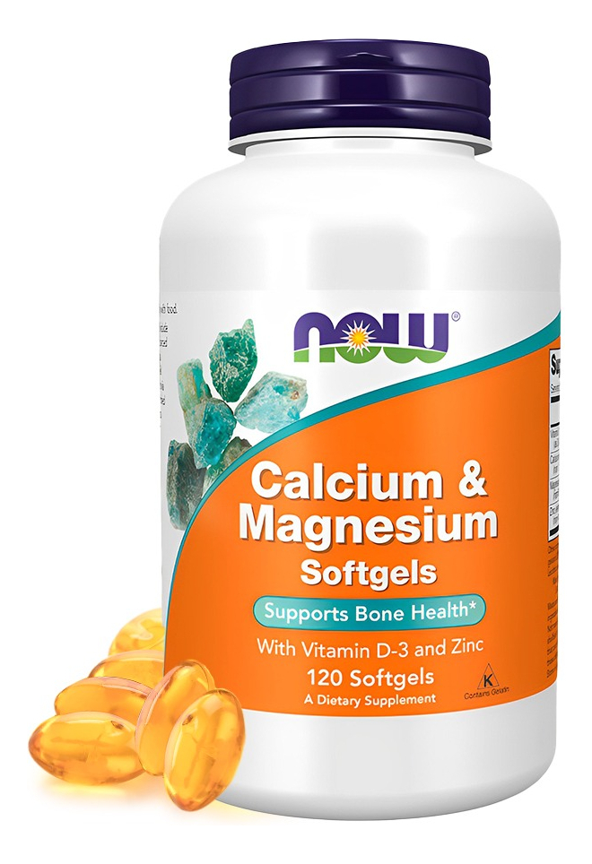Now Foods Cálcio E Magnésio Com Vitamina D3 E Zinco 120soft