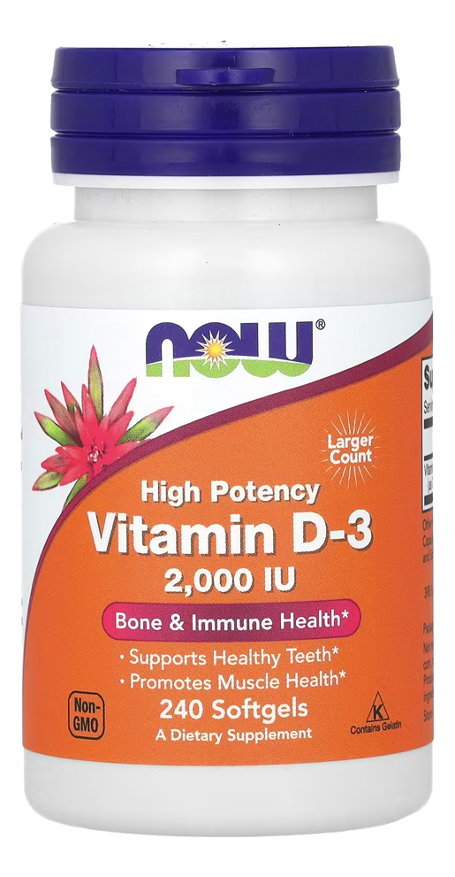 Vitamina D-3 2.000iu Now 240 Softgels