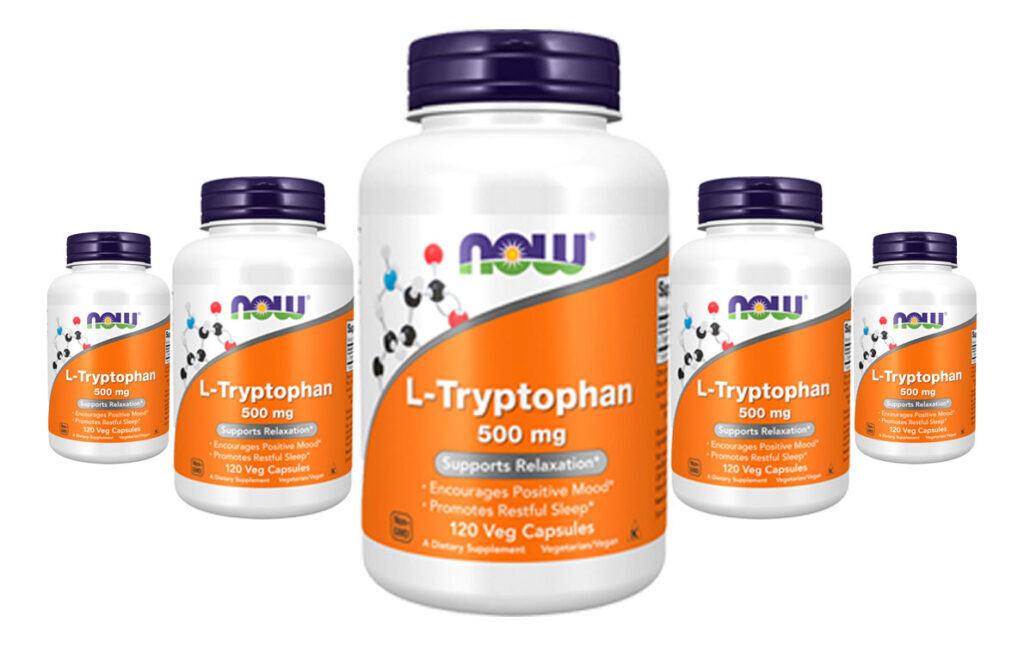L-triptofano 500mg Now Foods L-tryptophan 120 Veg Caps 5un
