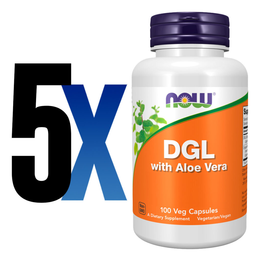 Dgl 400mg Now Food Com Aloe Vera 100 Caps Importado 5un - Imagem 2