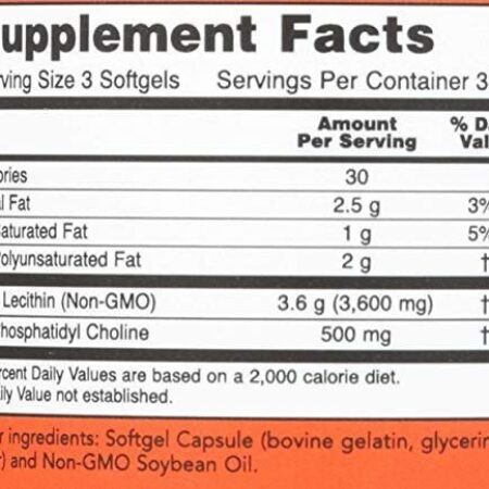 Lecitina Importada Original Lecithin 1200mg 100 Softgels Eua - Imagem 4