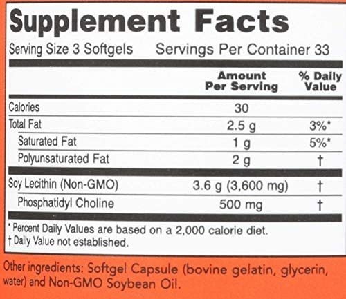 Lecitina Importada Original Lecithin 1200mg 100 Softgels Eua - Imagem 4