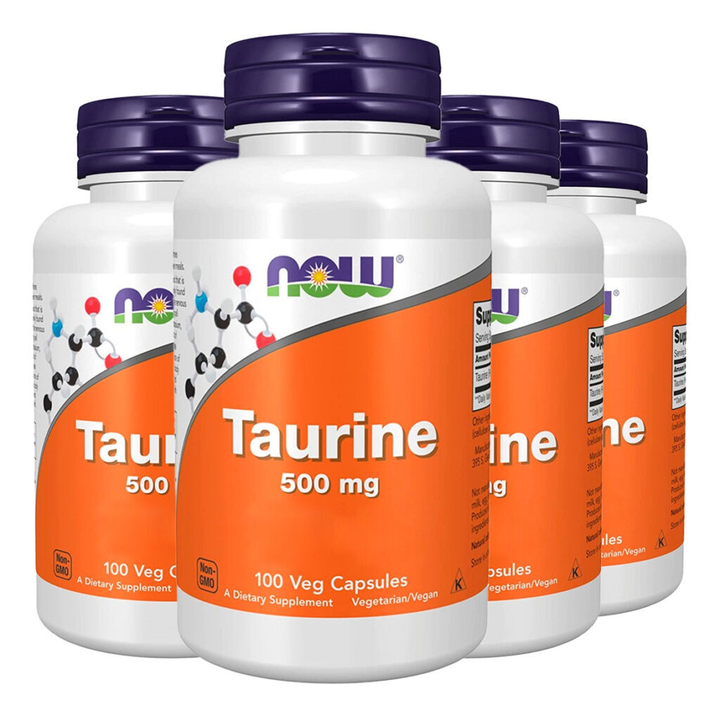Taurina Taurine 500mg 100 Cápsulas Importado 4un Now Foods