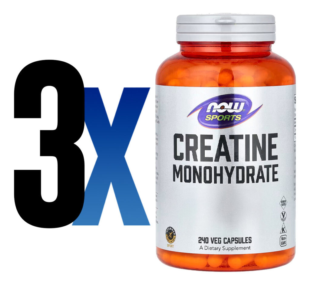Creatina Monohidratada 750mg Now Foods 240caps Importado 3un - Imagem 2