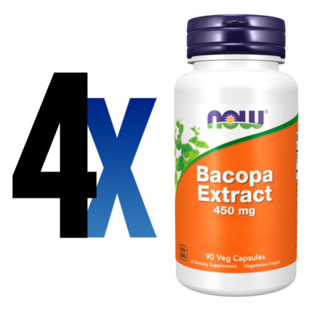 Extrato De Bacopa 450mg Now Foods 90 Cápsulas Importado 4un - Imagem 2