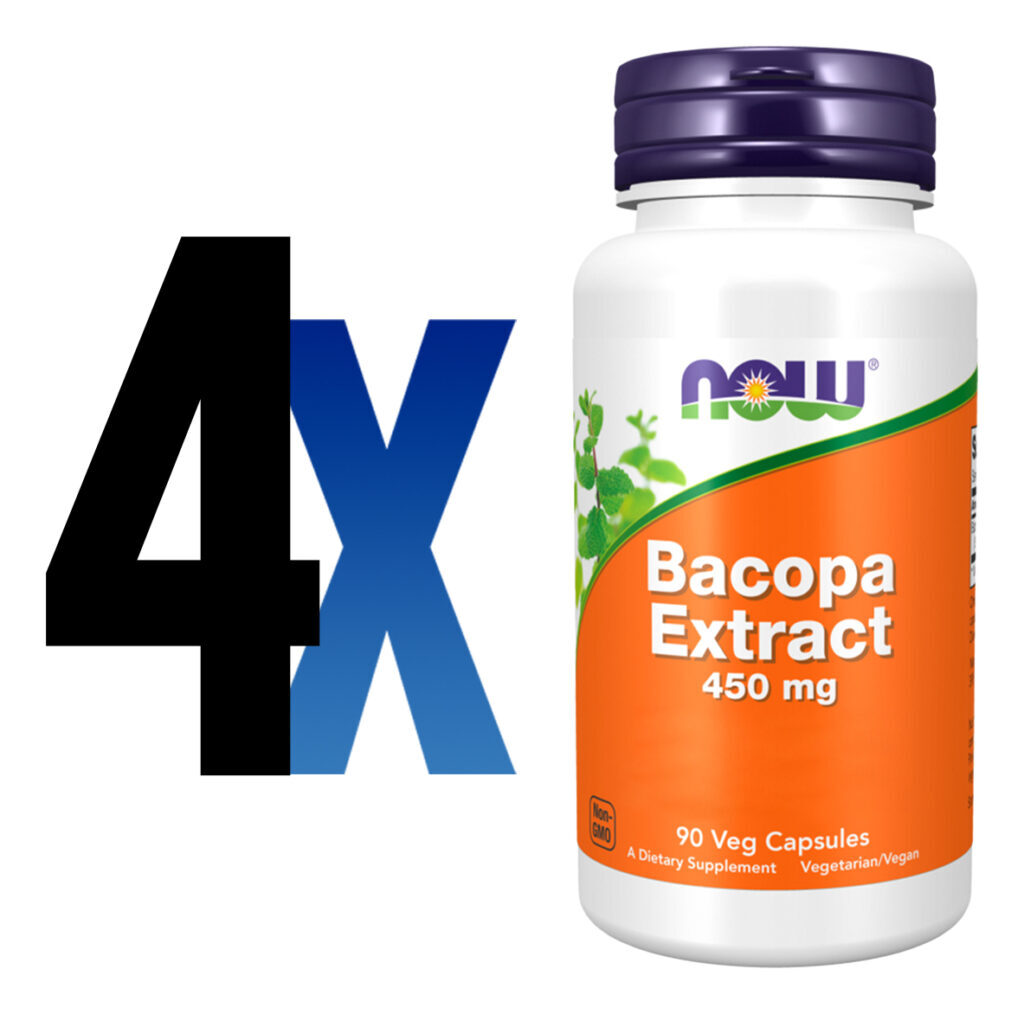 Extrato De Bacopa 450mg Now Foods 90 Cápsulas Importado 4un - Imagem 2