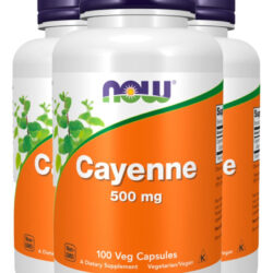 Pimenta Caiena 500mg 100 Caps Importado 3un Now Foods