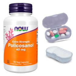 Policosanol 40mg Now Foods 90 Cápsulas + Porta Cápsulas