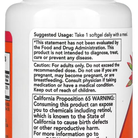 Now Foods Vitamina A 10.000ui 100cap Distribuidor Autorizado - Imagem 3