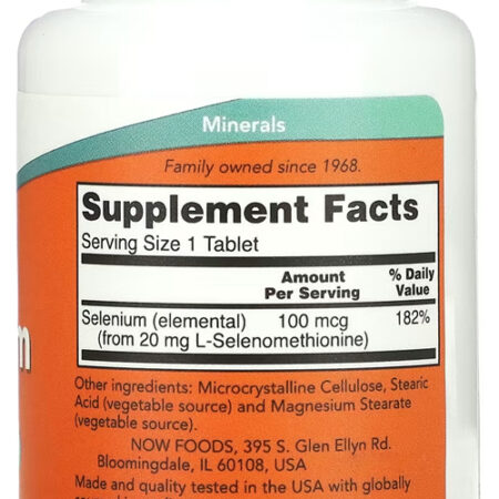 Selênio 100mcg Now Foods Selenium 100 Talets - Imagem 2
