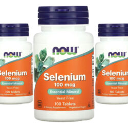 Selênio 100mcg Now Foods Selenium 100 Talets 3un Sabor Sem Sabor