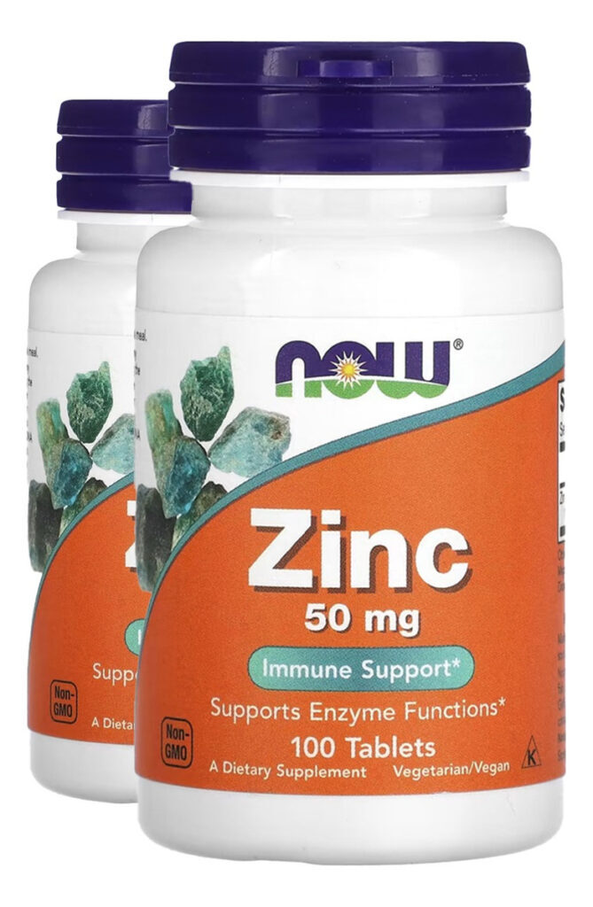 Gluconato De Zinco 50mg 100 Tablets Importado 2un Now Foods